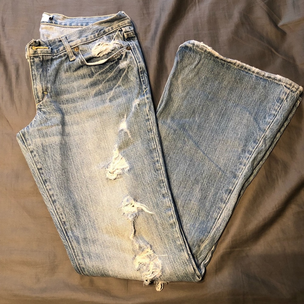 Abercrombie and Fitch low-rise flare leg Jeans
